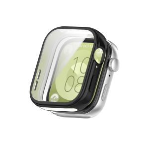 جراب متوافق مع ساعة هواوي فيت 3 - غطاء TPU ناعم مقاوم للصدمات - جراب حماية شاشة شامل - متوافق مع ساعة هواوي فيت 3 (أسود)