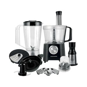 Black & White Food Processor, 1000 Watts, Black - FP-10000