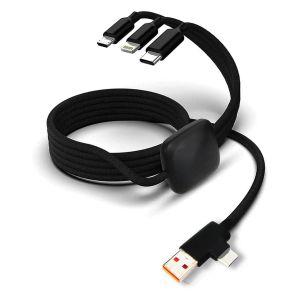 Premium Light-Up 3-in-1 Fast Charging Cable Compatible with Multiple Mobile Phones
