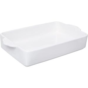 طاجن بورسلين مستطيل 30 * 17 سم - أبيض Coll-Be-056