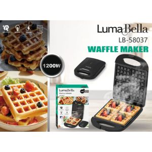 Luma Bella Electric Waffle Maker - 1200W - BLACK