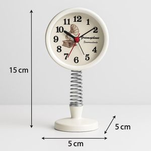 ساعة مكتب ومنبه "السوستة" المبتكرة - تصميم كلاسيكي بلمسة عصرية - ارتفاع 15 سم