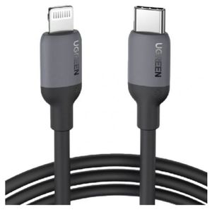 Ugreen USB-C to Lightning Cable Silicone 1M, 20304 - Black