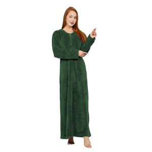 Dadoush Dadosh Women's Winter Luxury Soft Fur Abaya Long Elegant Long Dress Long Sleeve Women Cloak Winter Cloak Maxi Nightgown