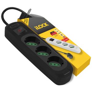 iLOCK مشترك أي لوك كهرباء 16 امبير 3 عين 3500 وات بطول  1.5 متر 