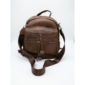 Stylish Multi-Functional Backpack-Premium Convertible Crossbody Bag for Women-Brown
