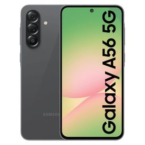 Samsung هاتف سامسونج جالاكسي A56 ثنائي الشريحة، يدعم شبكة الجيل الخامس 5G، ذاكرة وصول عشوائي 8 جيجابايت، سعة تخزين 256 جيجابايت - جرافيت رائع