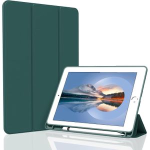 متوافق مع أجهزة iPad من الجيل السابع/الثامن/التاسع (2019/2020/2021)، جراب Apple iPad Air 3/Pro 10.5 بوصة مع حامل قلم، جراب ذكي مع غطاء خلفي ناعم من مادة TPU لجهاز iPad مقاس 10.2/10.5 بوصة، خاصية التشغيل/الإيقاف التلقائي، لون أخضر