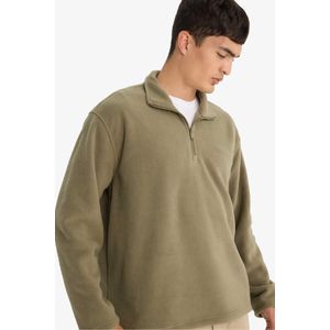 Defacto سترة صوفية بقلنسوة وقصة مريحة بسحاب نصف