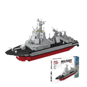 Kids Military Naval Cruiser Ship Building Blocks Set - 232-Piece Educational Construction Brick Toy