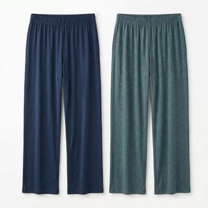 Women's Casual Comfort Lounge Pants- 2-Piece-Navy & Petrol