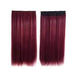 اكستنشن للشعر من الفايبر الحراري باللون العنابي 