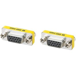 Ultima Cords & Cables VGA Female(15 Pin) to Female(15Pin) Mini Gender Changer Convertor Adapter(Pack of 2