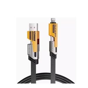 Multi USB Charging Cable 4-in-1 Universal Fast Charging Cable with USB A/USB C to 65 W Type C Ports Cable Compatible with iPhone Android Samsung Galaxy