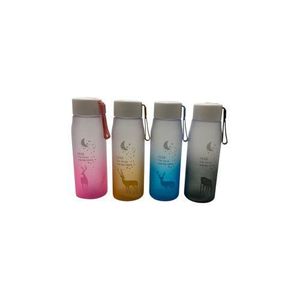 Chic water bottle with a modern design (Deer & Moon) - Matte, food-grade plastic(Multicolore)