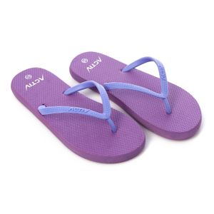 Activ Plain Rubber Thong Slipper - Purple