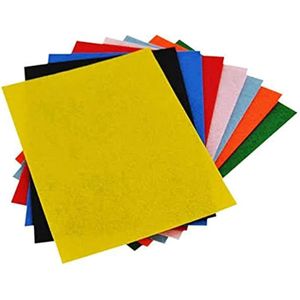 Broadcloth Felt Sheets – 10 Pieces A4 Size, Assorted Colors, Craft Felt Fabric Sheets for Arts & Crafts - No: M95
