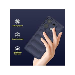 جراب ماجيك شيلد المصنوع من السيليكون الحراري المرن (TPU) المقاوم للصدمات لهاتف شاومي ريدمي نوت 13 5G، باللون الأزرق