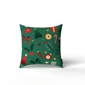 Art Mood Christmas Cushion 003 with filling 40x40 CM, Washable Soft Holiday Pillow for Sofa, Bedroom, Living Room, or Office, Festive Decorative Accent