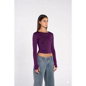 OUTDATED Full Zipper Top - Dark Purple