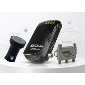 Senator Bundel Senator, Receiver S3030 PLus ,LNB ST-113 , Diseq Switch 41SA 