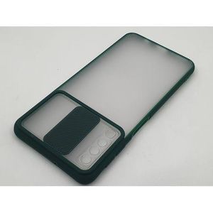 Samsung Galaxy A7 2018 Cover Shockproof Push Pull Camera Protection Case - Green