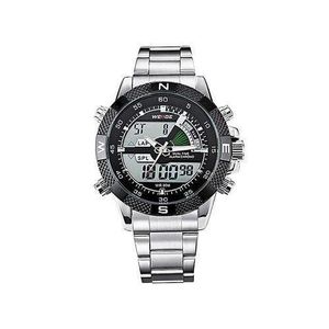 Fashion WEIDE Men s Waterproof Watch Big ScreBacklight Dual Time Date Alarm Stop Analog Digit Multi Function Sports Waterproof Watch WH1104 Black Best Price Online Jumia Egypt