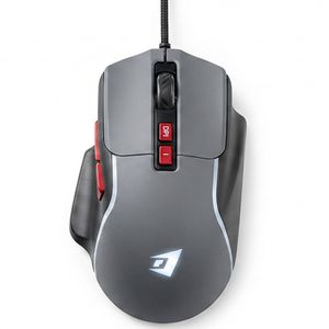 Jertech ماوس ألعاب جيرتيك JR850 Plus – إضاءة RGB – 4800 DPI – تصميم مريح – 7 أزرار – سلكي – لون رمادي