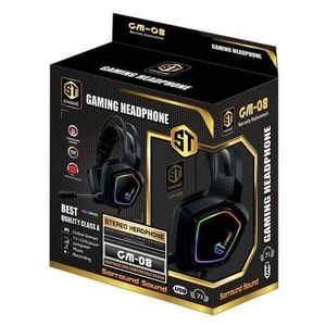 Standard GM08 Wired RGB Gaming Headset 7.1 Surround Sound USB Stereo Headphones with Mic for PC Gaming