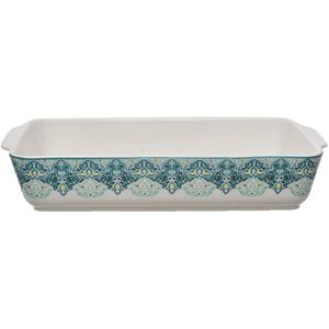 Rosa FM Meziane Rectangle Porcelain casserole,multicolor, 32 cm