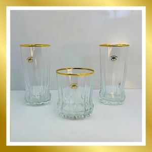 طقم اكواب من الزجاج تركي 12 قطعه خامة عالي الجودة