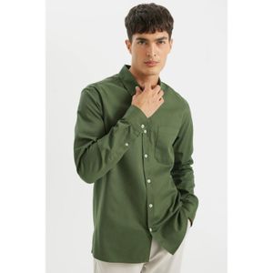 Defacto Man Casual Woven Top - Green