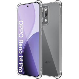 Transparent protective case for Oppo Reno 14 Pro 5G, made of soft silicone and TPU, shockproof for Oppo Reno 14 Pro 5G, clear