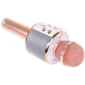 WS -858 Wireless Handheld KTV Bluetooth Microphone - Rose Gold