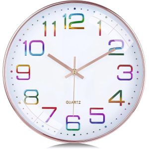 ساعات حائط حديثة وأنيقة تعمل بالبطارية لغرف المعيشة والمنازل والمكاتب وجميع الديكورات (30.48 سم)