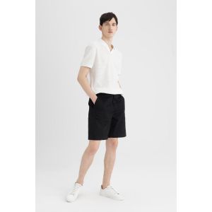 Defacto Man Regular Fit Bermuda - Black