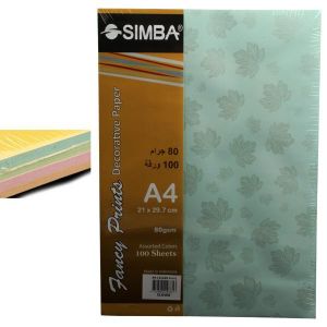 Simba  scented photocopy paper ream 100 sheets 80 gsm A4 multicolor leaves watermark