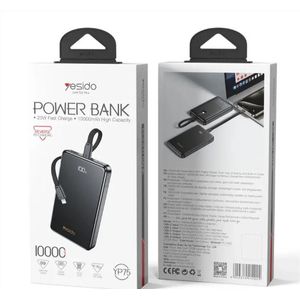 Yesido YP75 10000mAh PD 20W Fast Charging Power Bank With Digital Display