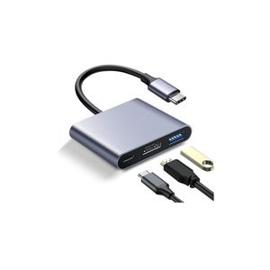 USB C to HDMI Multiport Adapter, HDMI to USB C Hub, Type C to USB Adapter, 4K HDMI+ USB 3.0 + Fast Charge, Compatible with iPad Pro, MacBook Pro/Air, Samsung, Chromebook, Surface