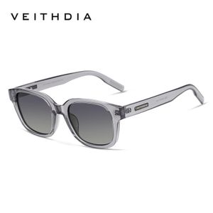 VEITHDIA Modern Polarized Wayfarer Sunglasses – Grey Frame with Grey Gradient Lenses for Men And Women