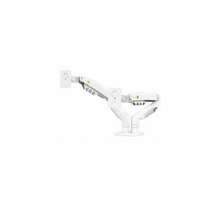 NB ERGONOMIC NORTH BAYOU F160 Ergonomic Dual Monitor Desk Mount Stand, Gas Spring Arm, 17-27 Inch Screens, VESA, White