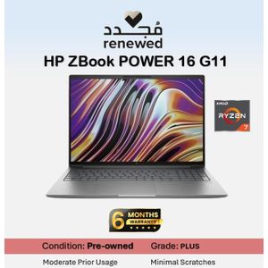 HP Preowned ZBook Power 16 G11 AMD Ryzen™ 7 8845HS - RAM 16GB - Storage SSD 1TB – GPU  Nvidia RTX 2000 Ada 4GB Graphics - Grade B- Windows – Display 16 INCH FHD - English Keyboard 