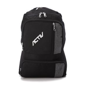 Activ Bi-Tone Backpack With Multiple Pockets - Black & Grey
