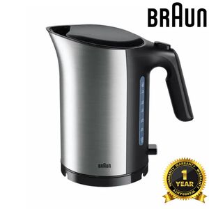 Braun Electric Kettle – 1.7L – 2000W – Anti-Scale Filter – 360° Base – Black & Silver – Model WK 5100 BK – 1 Year Warranty