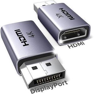 Ugreen محول DisplayPort إلى HDMI بدقة 4K، أحادي الاتجاه، يدعم دقة 4K بمعدل 30 هرتز/2K بمعدل 60 هرتز/1080P بمعدل 120 هرتز، متوافق مع أجهزة HP وDell وأجهزة العرض والشاشات ووحدات معالجة الرسومات AMD وNVIDIA.
