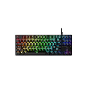 HyperX Alloy Origins PBT Hx Gaming Keyboard, Durable PBT Keycaps, Full-Size Design, 100 Anti-Ghosting, Radiant RGB Lighting, Red Linear Switch, ENG Layout, USB 2.0, Black 639N3AAA2N