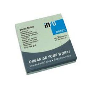 Info Green Sticky Notes 75 X 75 MM