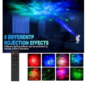 Astronaut Starry Sky Projector Night Light - 3D Nebula & Star Ceiling Projector with Remote Control & Timer, 360° Rotating Magnetic Head for Bedroom & Kids Gift