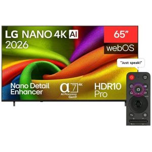 LG تلفزيون NANO 4K UHD AI NU84 Smart TV 2026 الذكي مقاس65 بوصة