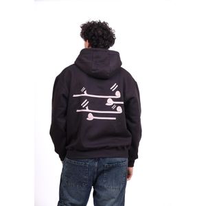 Sutra هودي ميلتون واسع الحجم مطبوع طوال الوقت - بني